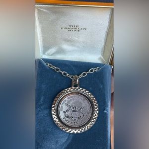 Vintage 1776  $20 Franklin Mint sterling silver coin  necklace.